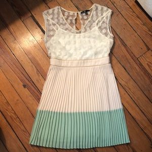 Sleeveless Dress with Pleated Skirt